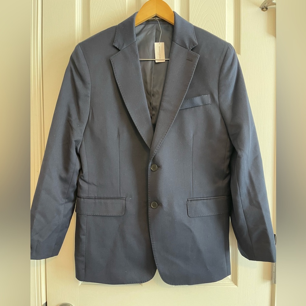 Banana Republic Men's Navy Blazer Tailored Fit 38S